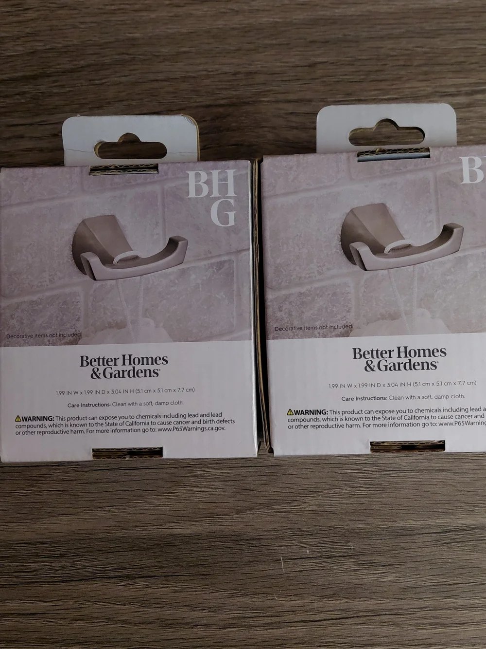 Qty 2 Better Home & Gardens Robe Hook Simple Flare Satin Nickel Finish New